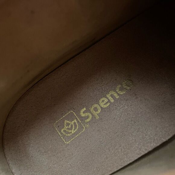 SPENCO brown leather and canvas ankle boots W7.5 - Picture 6 of 8